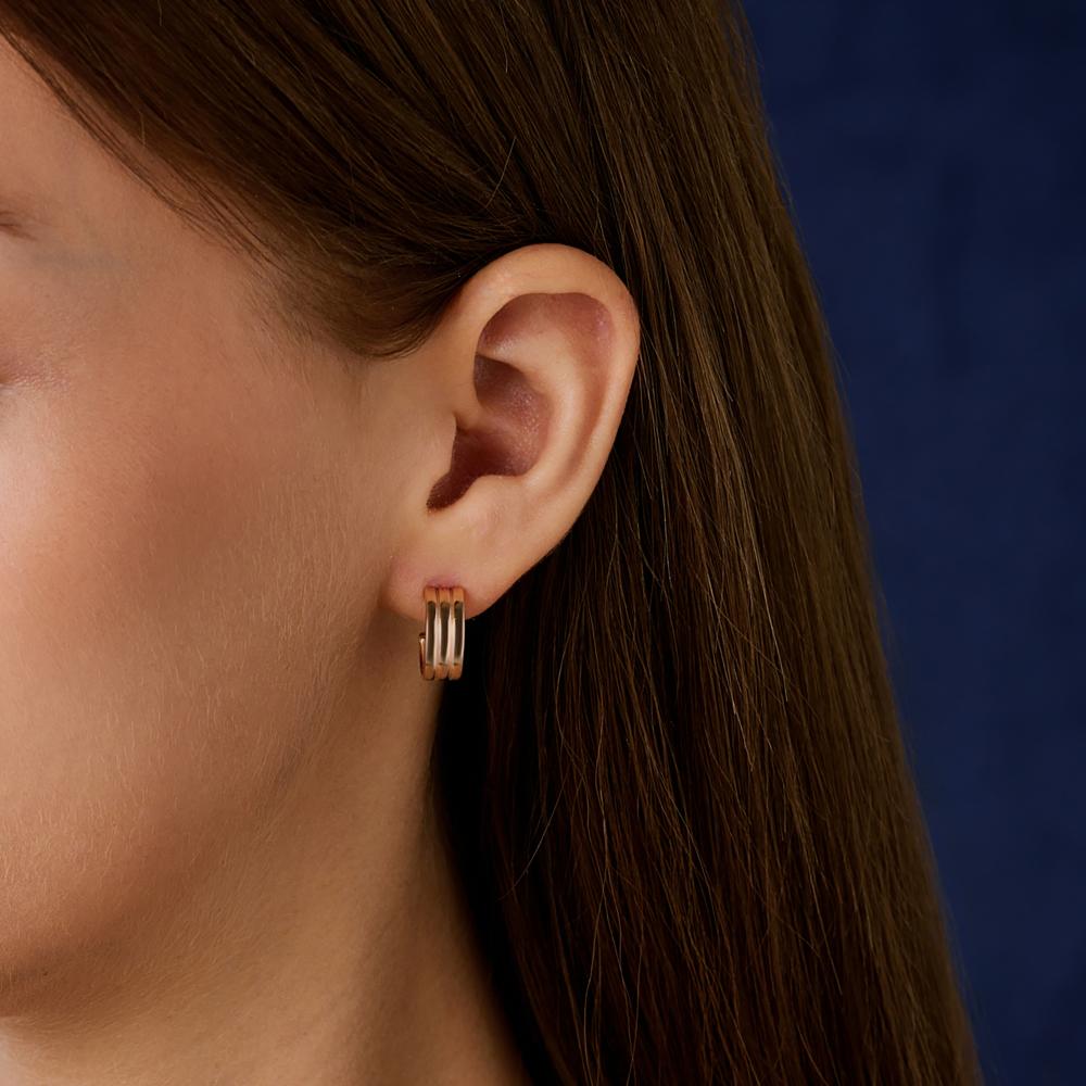 Золотые серьги гвоздики New gold из красного золота 585 пробы НЮ09976507010000000