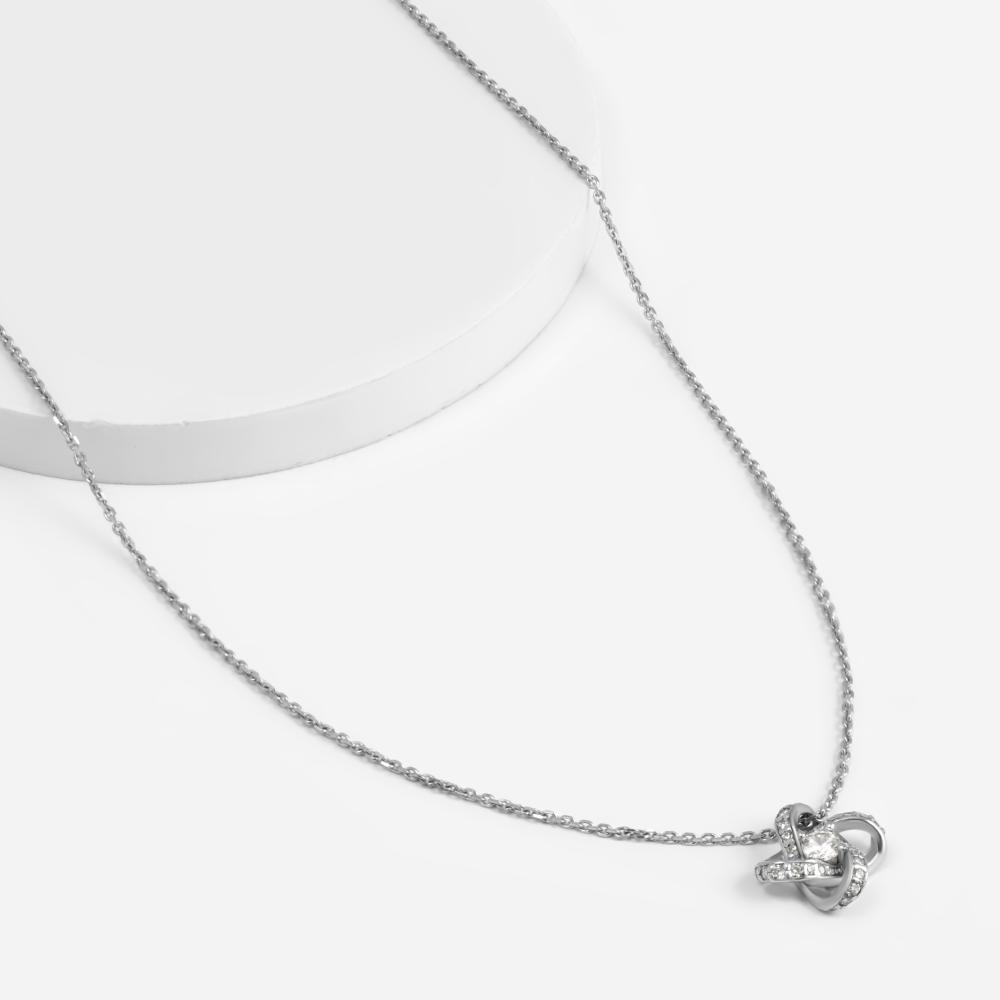 Серебряное колье Эффект  со вставками (фианит) ЭФС32-927Ф, размеры от 40 до 45