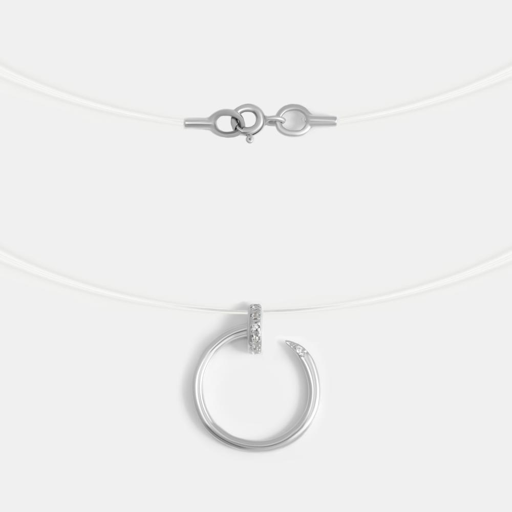 Серебряное колье с фианитами