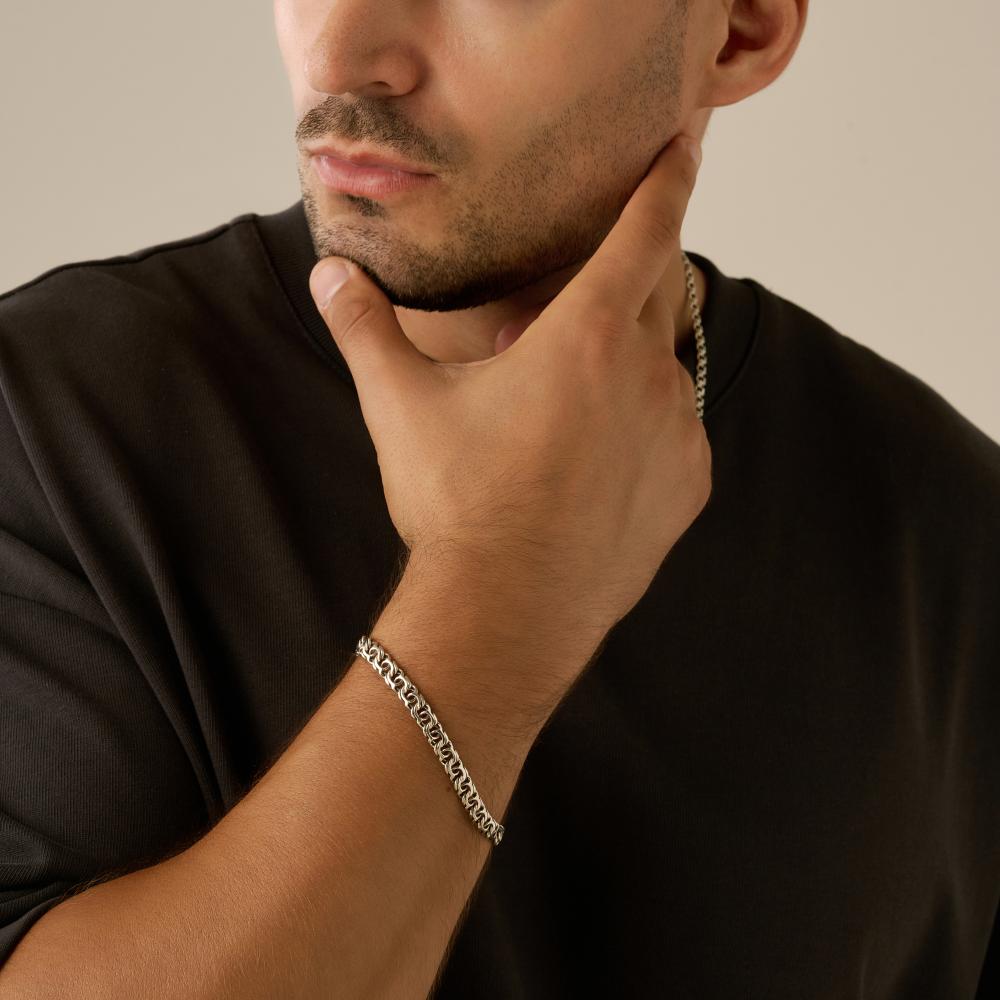 Серебряный браслет Кубачи КББ14025
