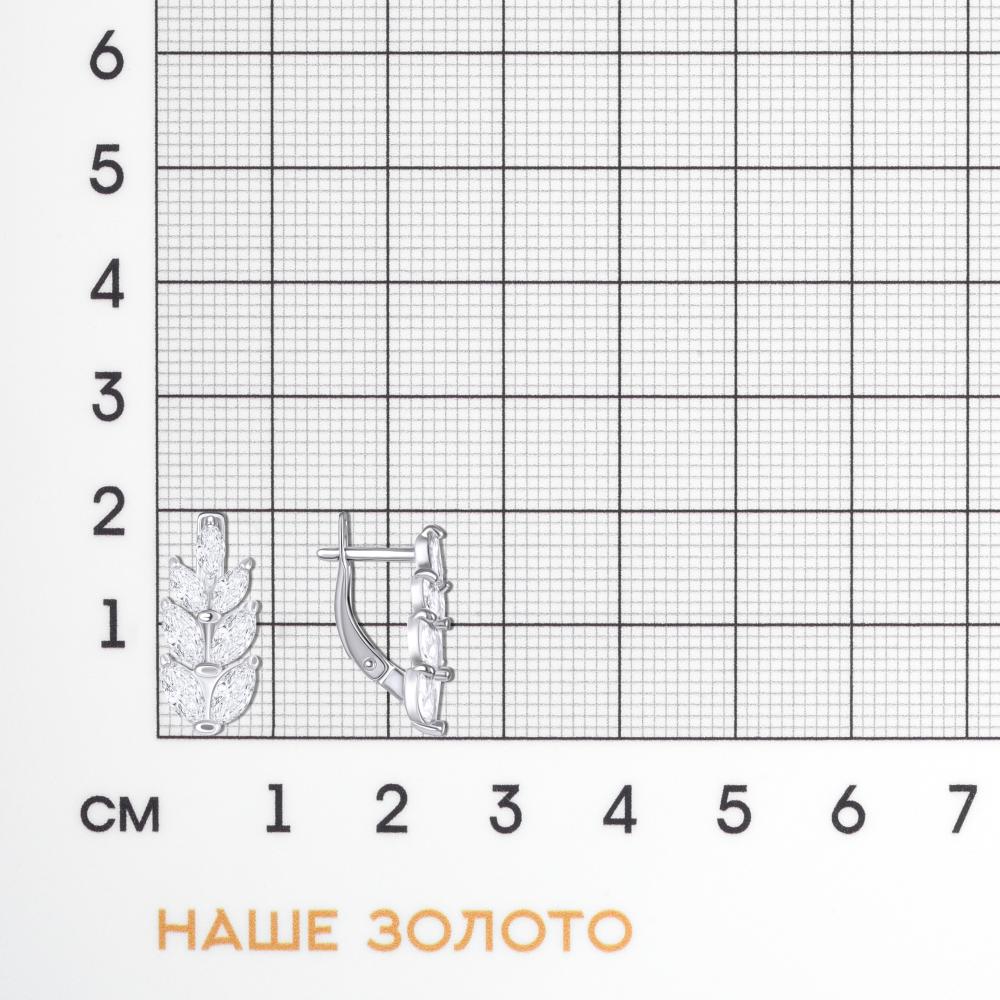 Серебряные серьги  ДИ94-120-00014-1