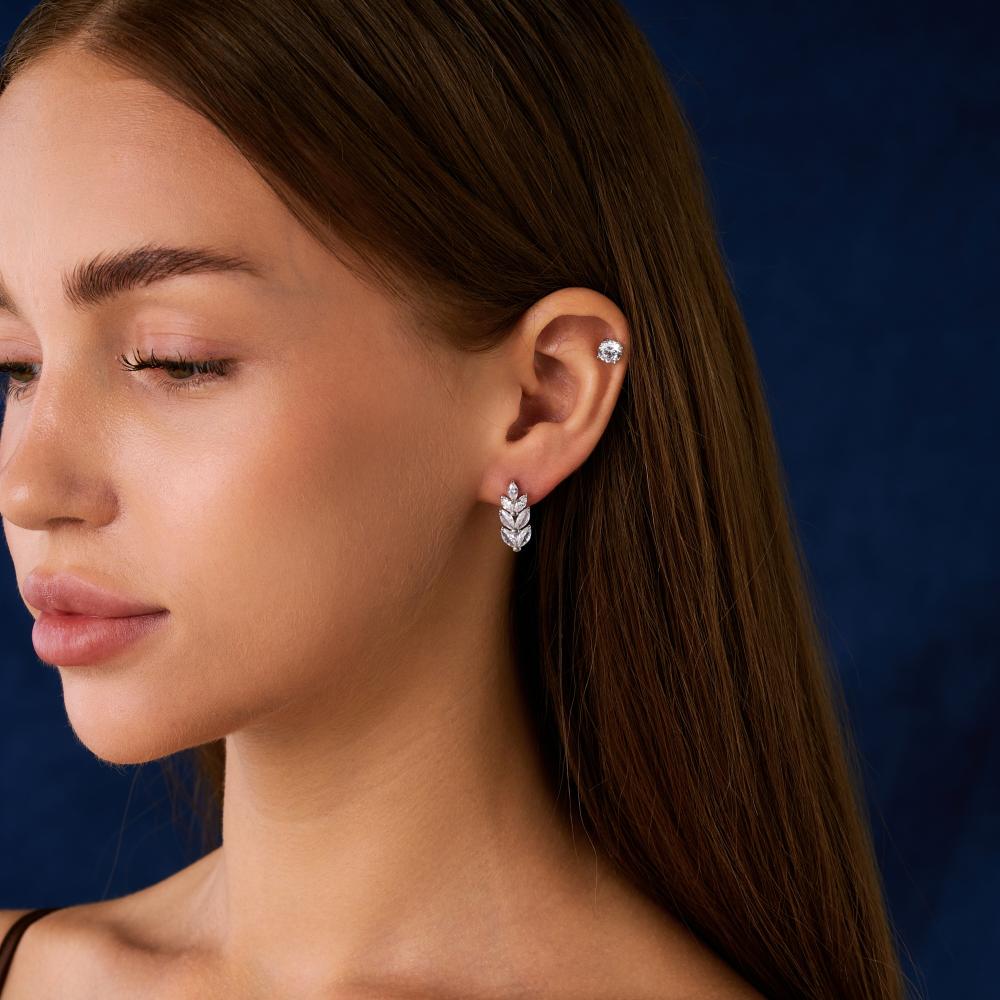 Серебряные серьги  ДИ94-120-00014-1