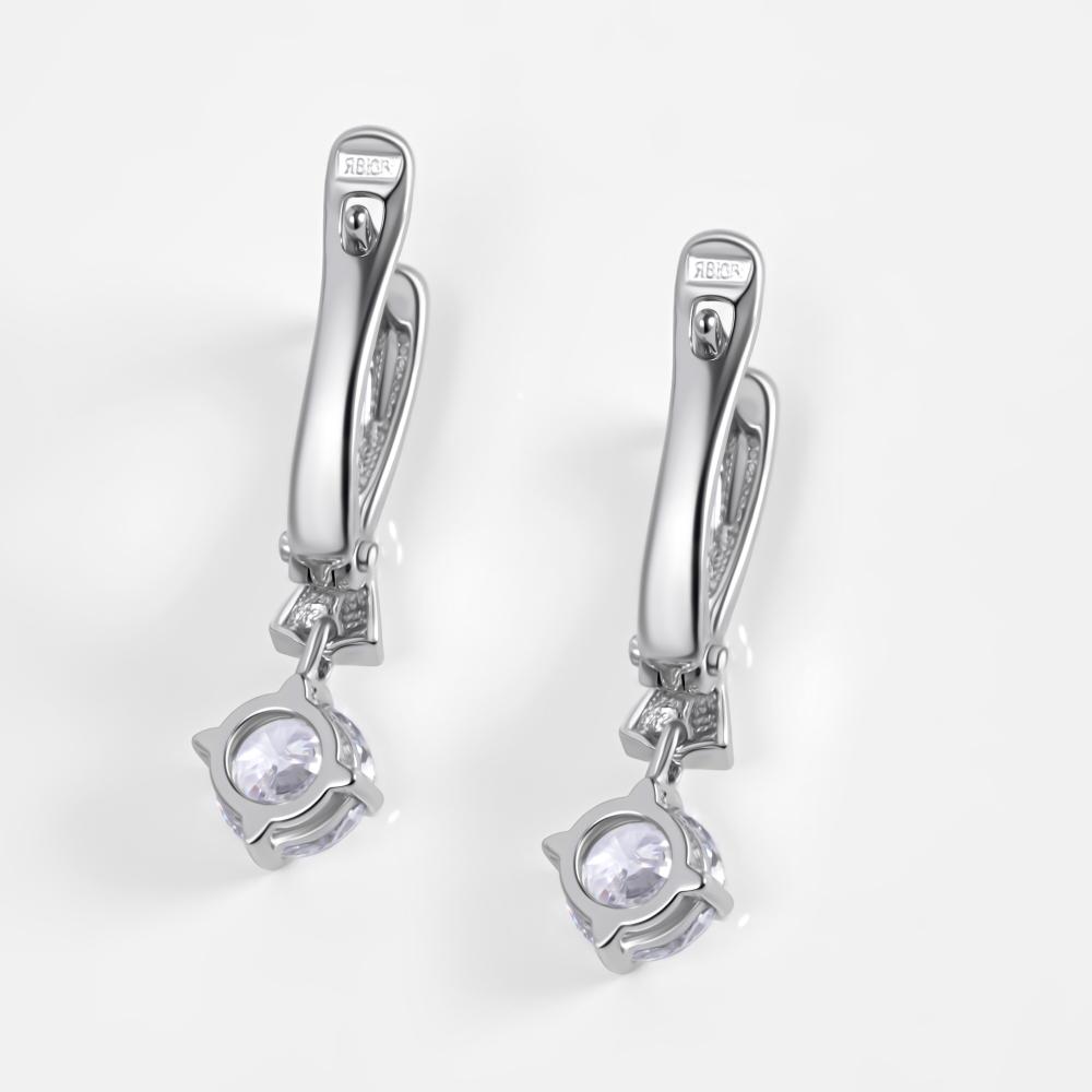 Серебряные серьги подвесные ДИ94-121-00043-1