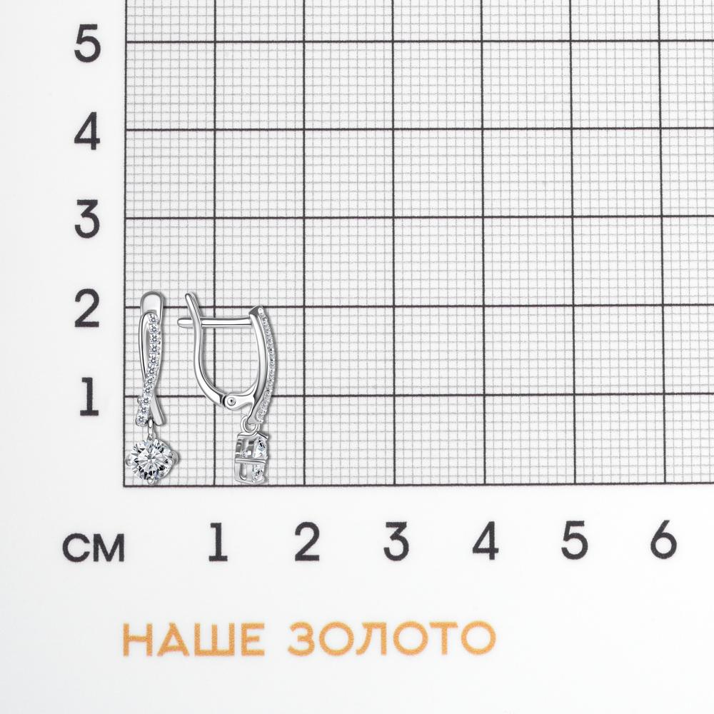 Серебряные серьги подвесные ДИ94-121-00043-1