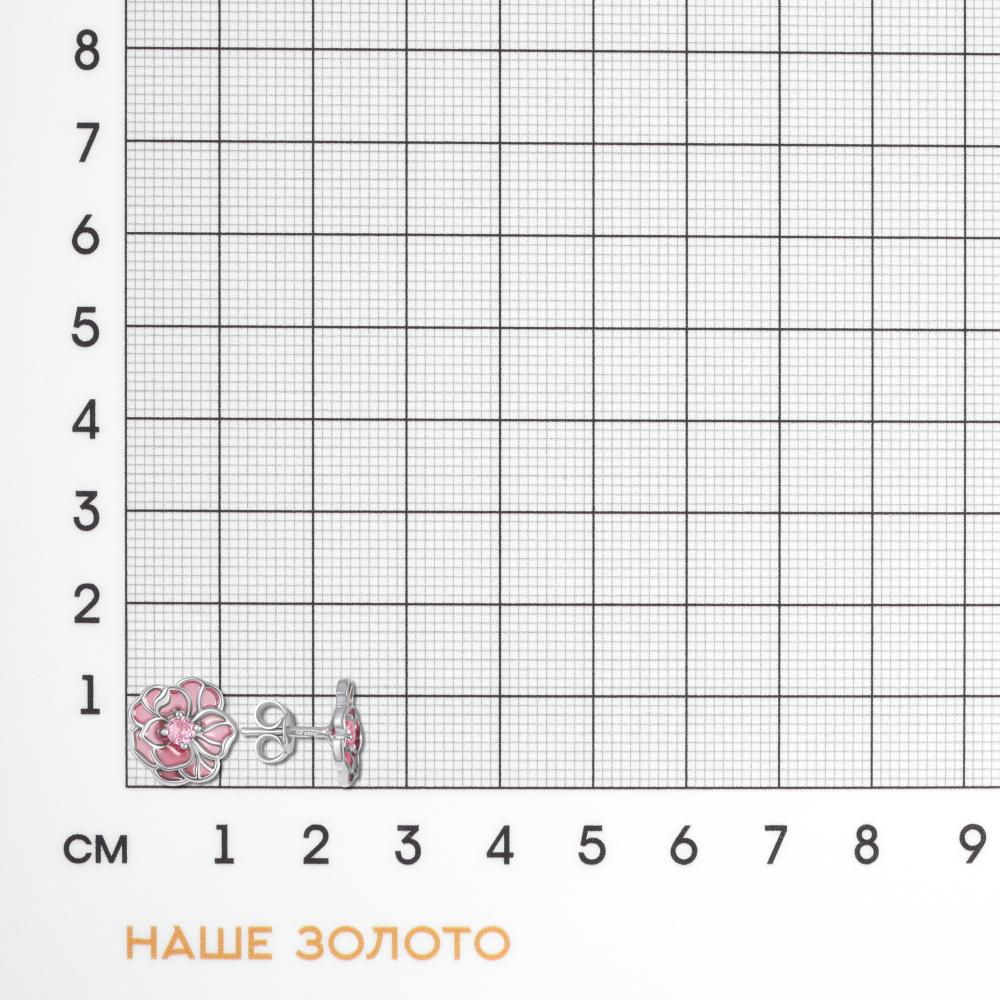 Серебряные серьги гвоздики Талант ТБ12-79-000Р-17133