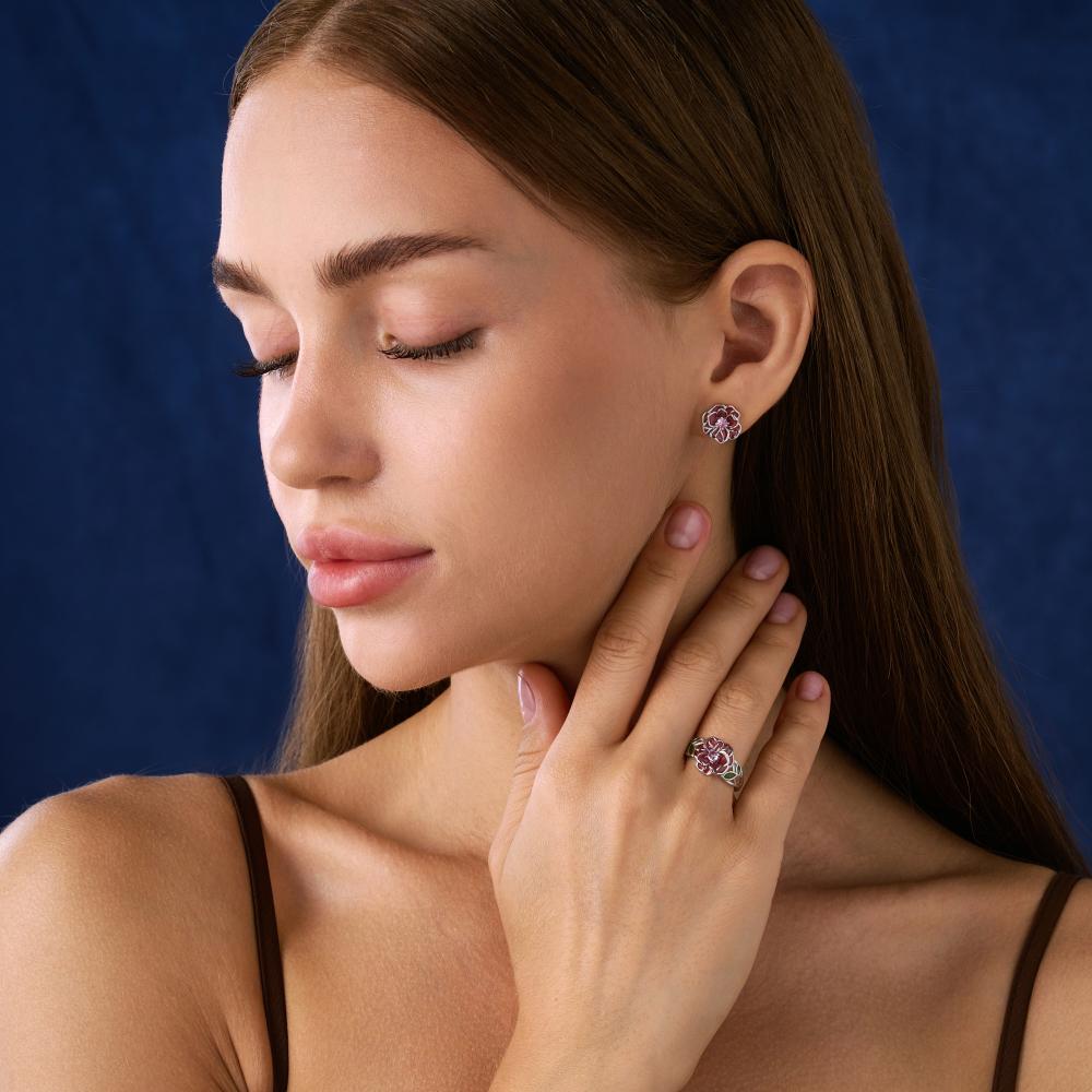 Серебряные серьги гвоздики Талант ТБ12-79-000Р-17133