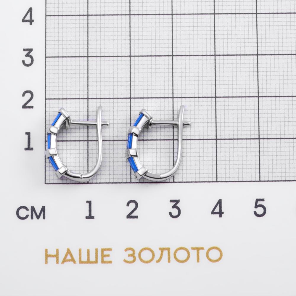 Серебряные серьги  ПУЦЗ-Е03085-Х-В-С1-Х-Х