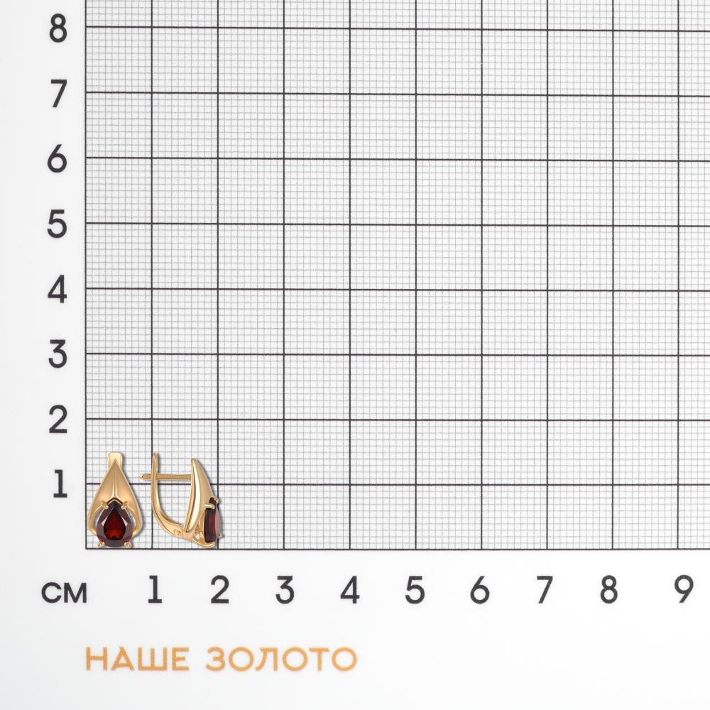 Золотые серьги Мастер бриллиант из красного золота 585 пробы МБ0234670300010