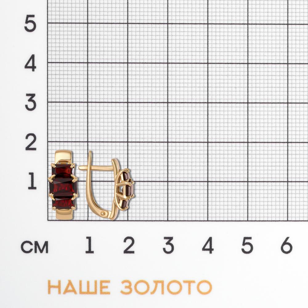 Золотые серьги Мастер бриллиант из красного золота 585 пробы МБ0234650300010