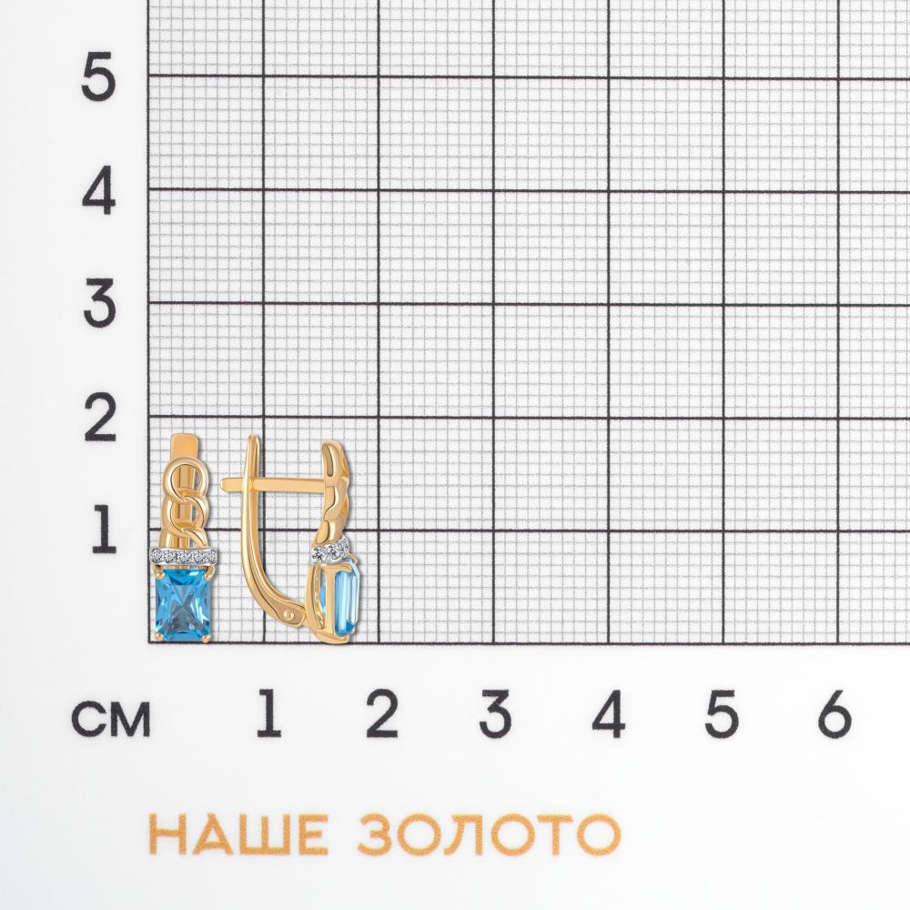 Золотые серьги Мастер бриллиант из красного золота 585 пробы МБ0234681301011