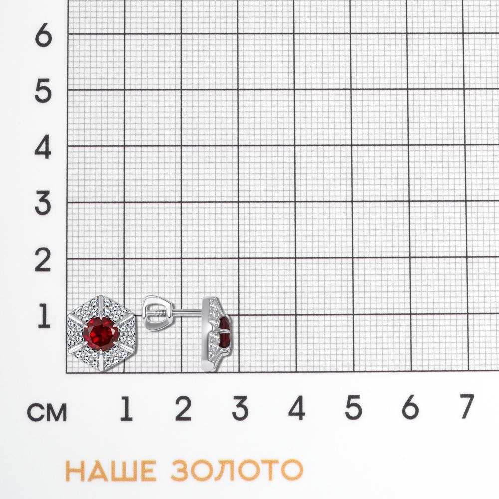 Серебряные серьги гвоздики Инталия ИТ208385-006-0019