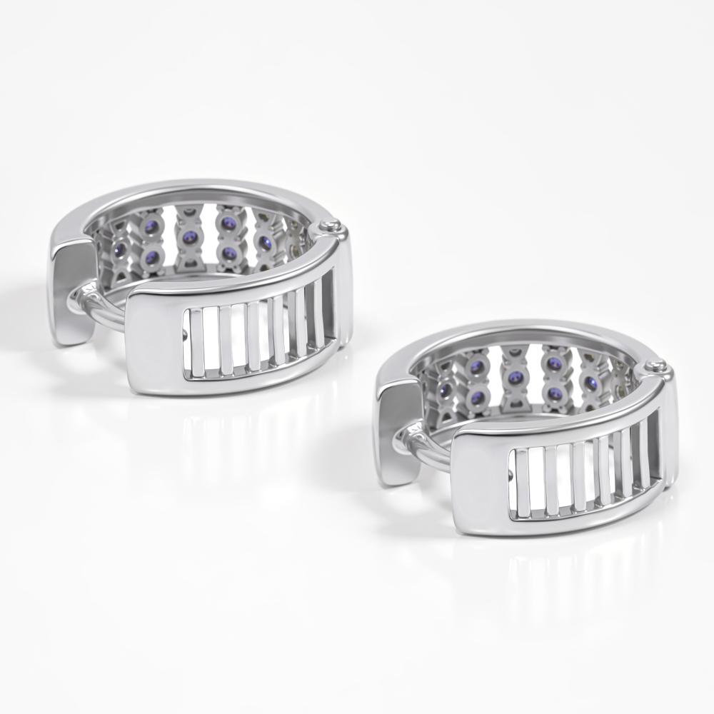 Серебряные серьги конго Инталия ИТ207687-903-0019