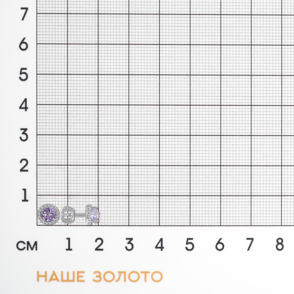 Серебряные серьги гвоздики Инталия ИТ201930-255-0019