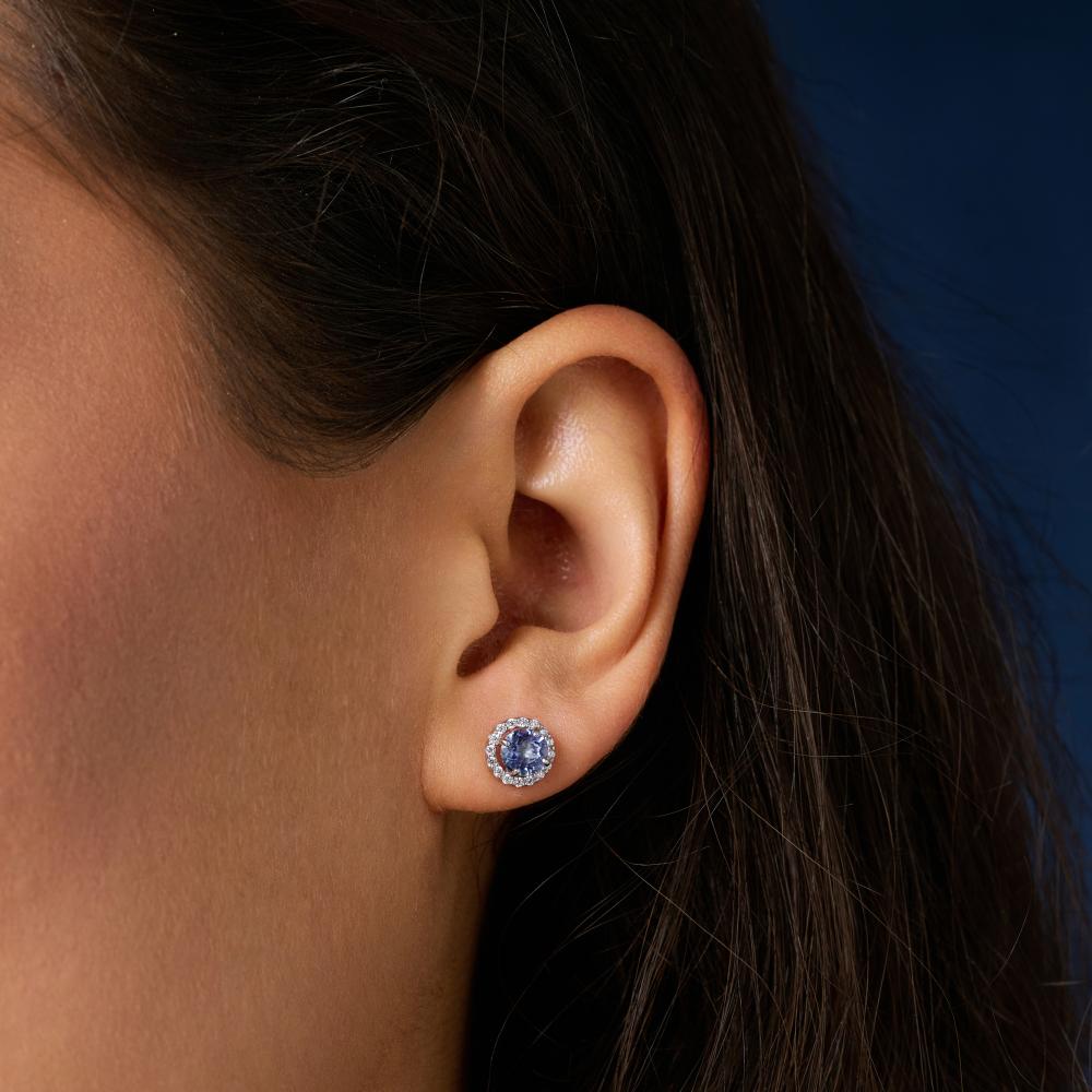 Серебряные серьги гвоздики Инталия ИТ201930-255-0019