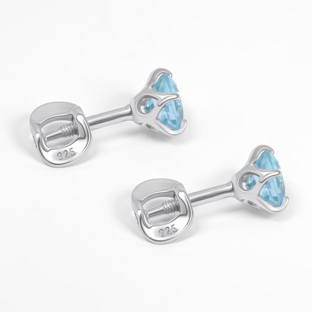 Серебряные серьги гвоздики Инталия ИТ203812-002-0019