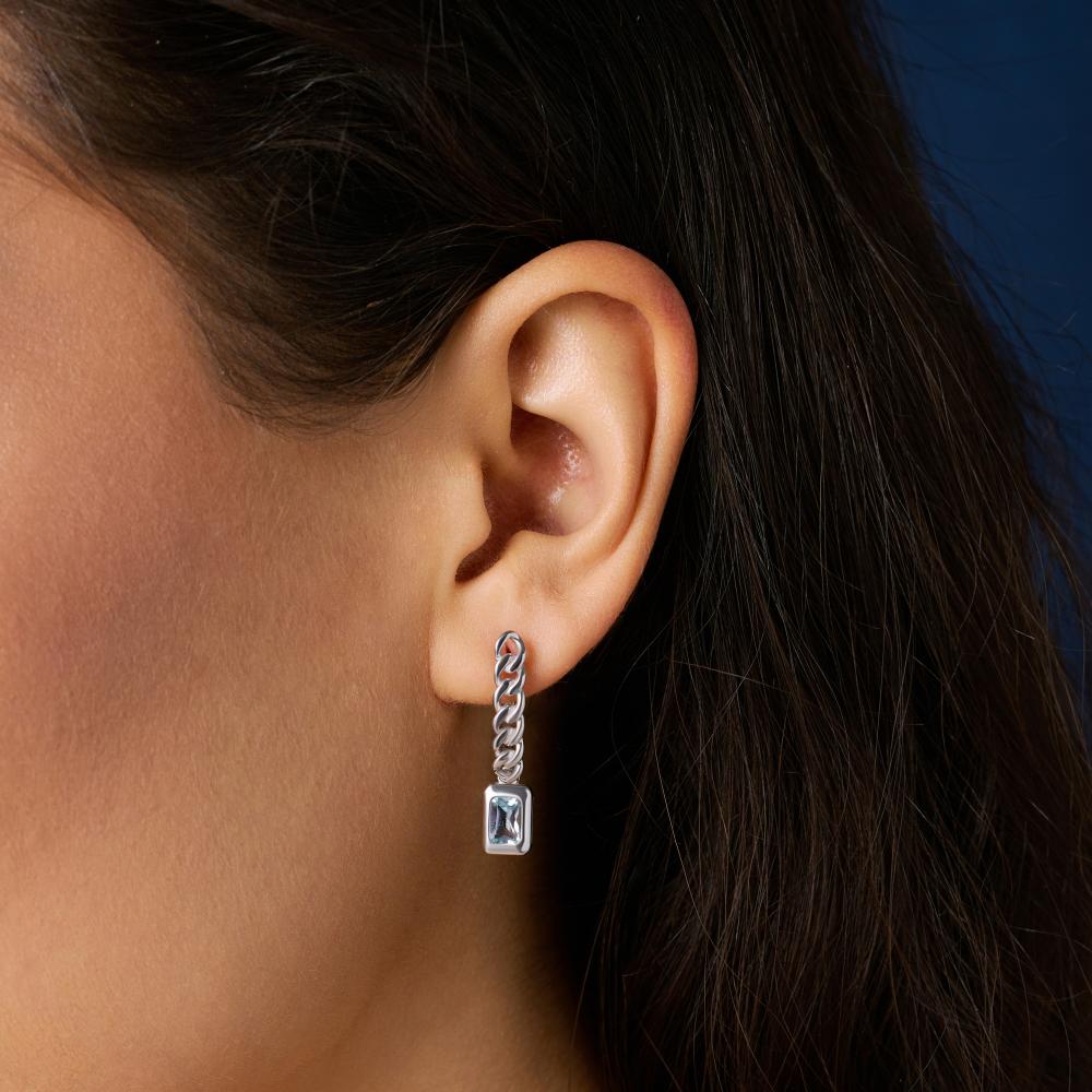 Серебряные серьги подвесные Инталия ИТ207543-002-0019