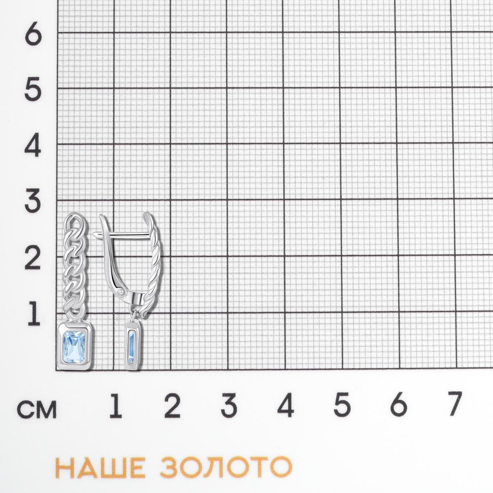 Серебряные серьги подвесные Инталия ИТ207543-002-0019