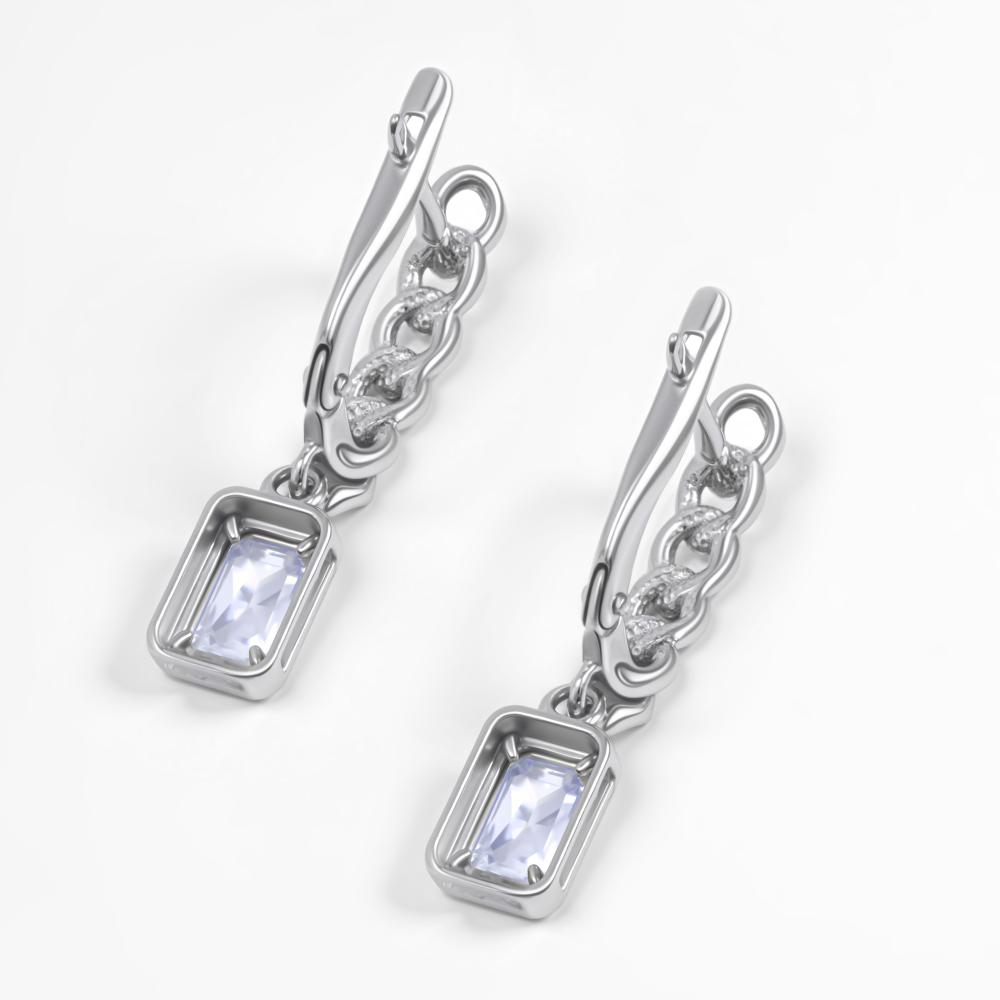 Серебряные серьги подвесные Инталия ИТ207543-002-0019