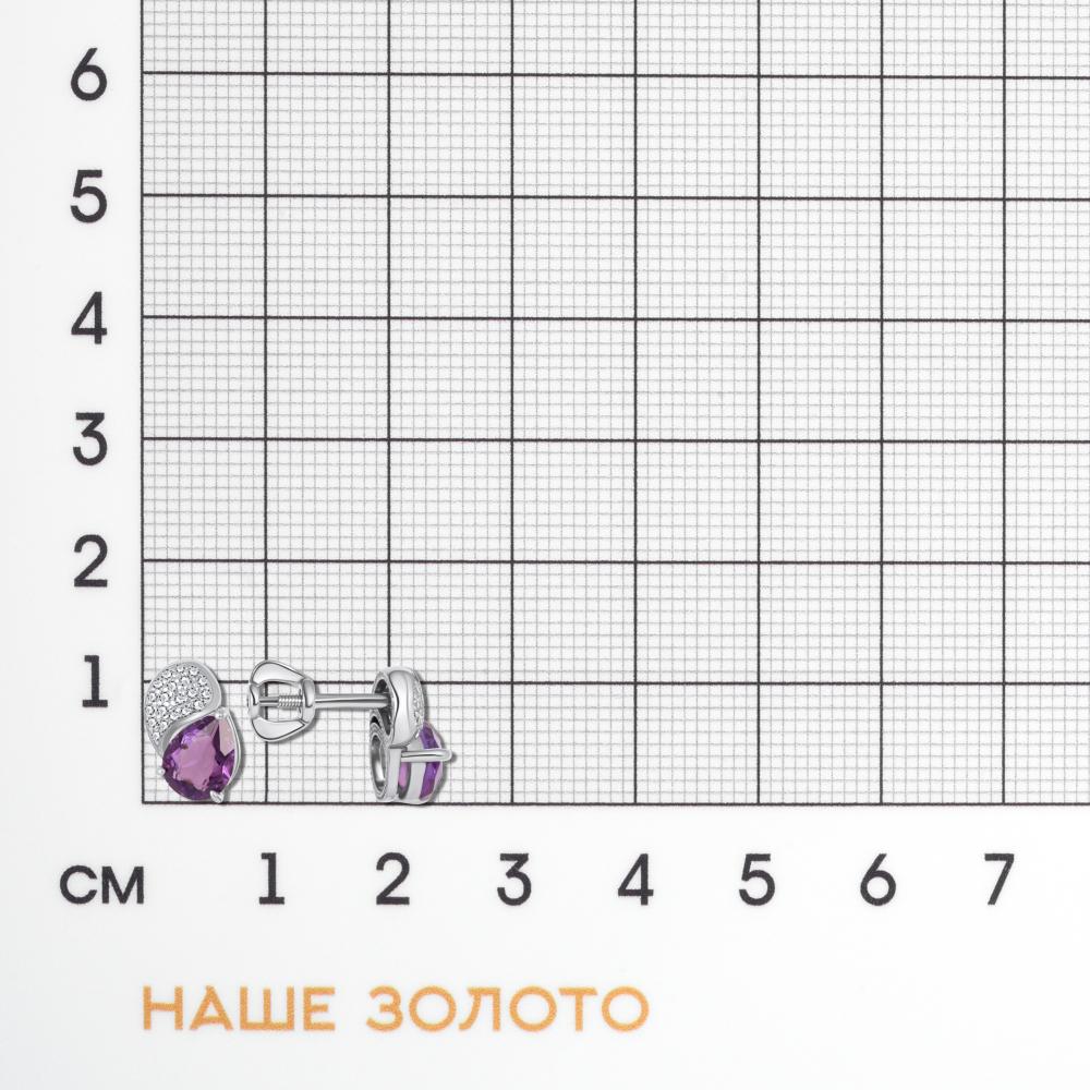 Серебряные серьги гвоздики Инталия ИТ208087-001-0019