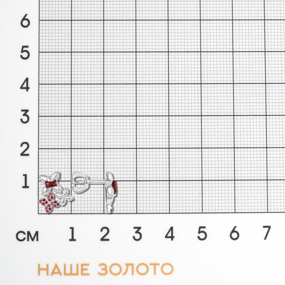 Серебряные серьги гвоздики Инталия ИТ208390-901-0019