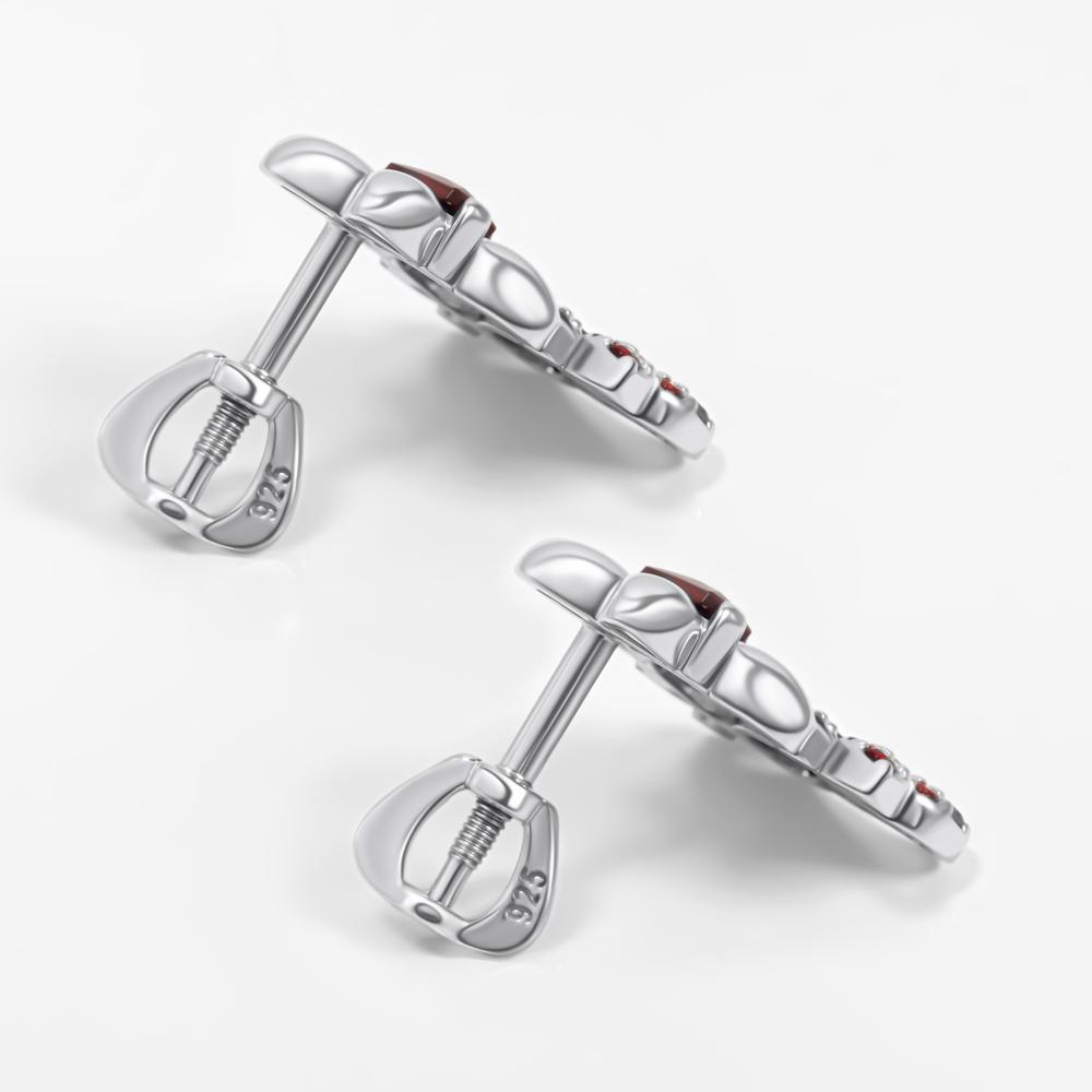 Серебряные серьги гвоздики Инталия ИТ208390-901-0019