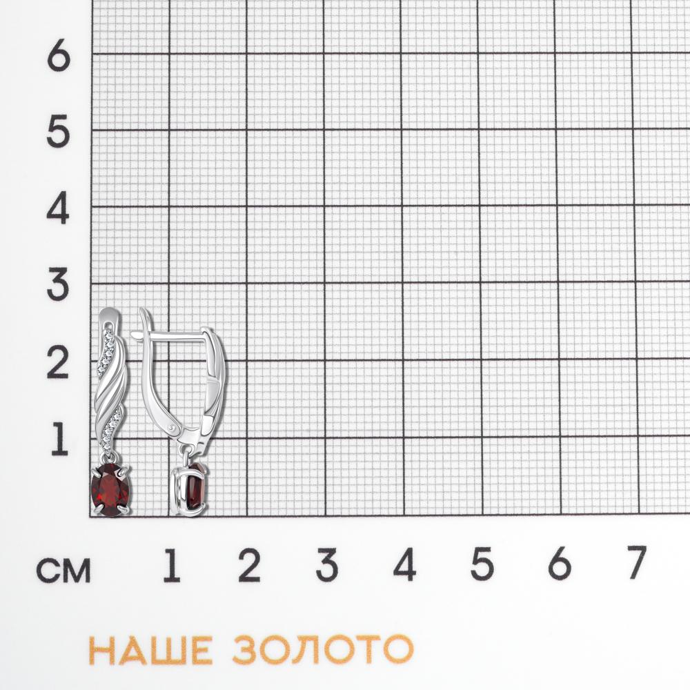 Серебряные серьги подвесные Инталия ИТ208315-006-0019
