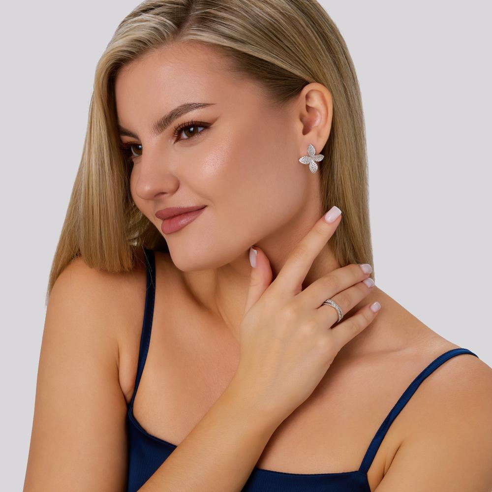 Серебряные серьги  ДИ94027297