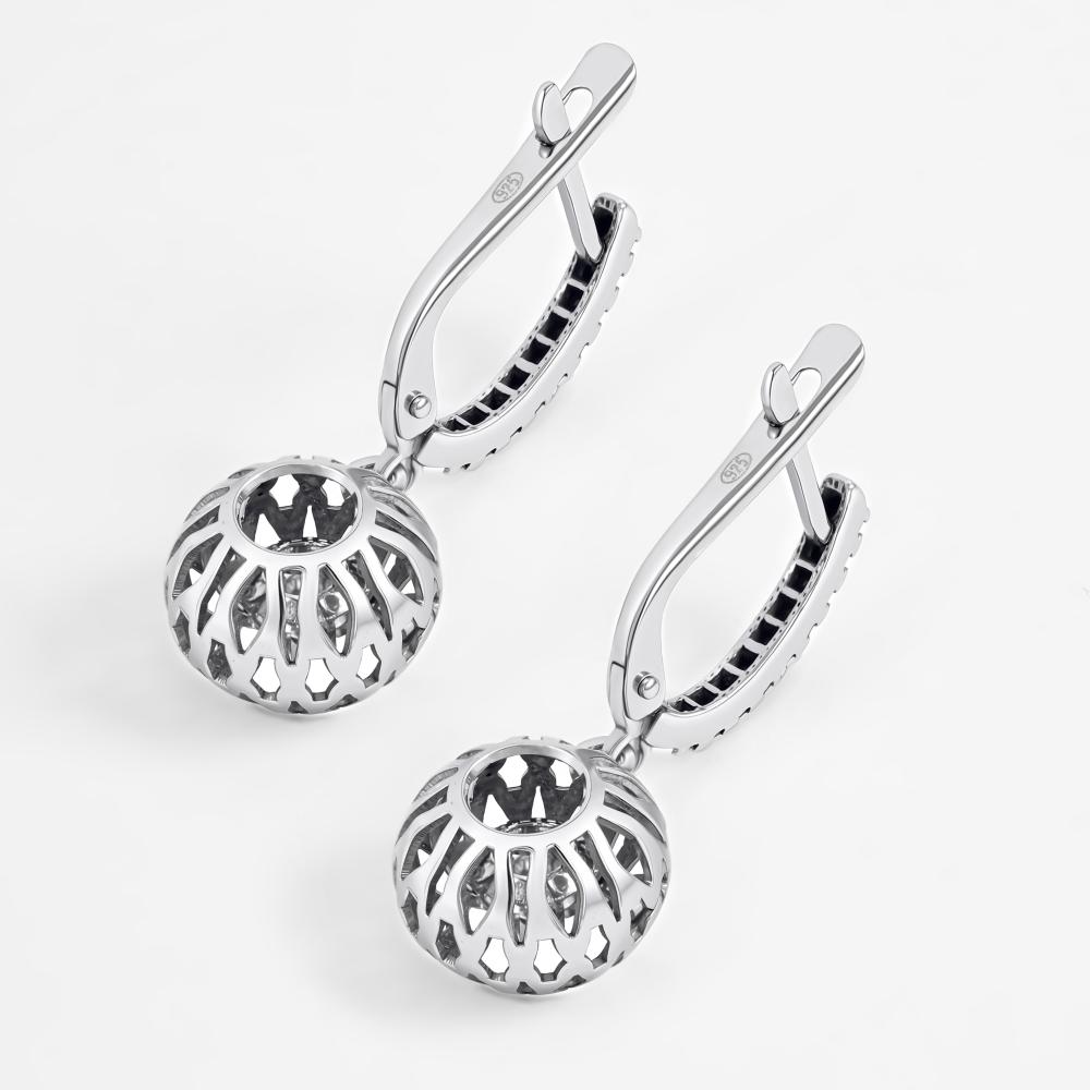 Серебряные серьги подвесные Альфа-карат КР2128860/9