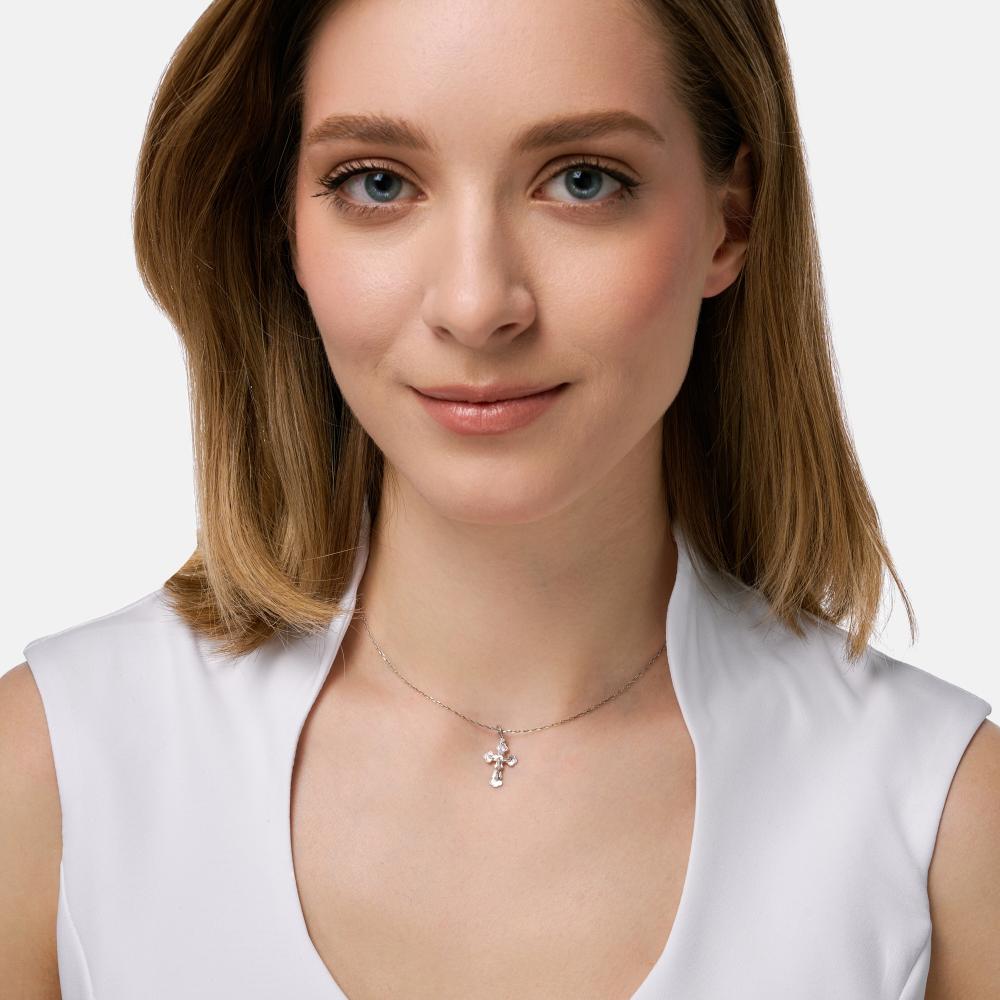 Серебряный крест Золотая подкова ЯВ810-00004-01-00-00-03