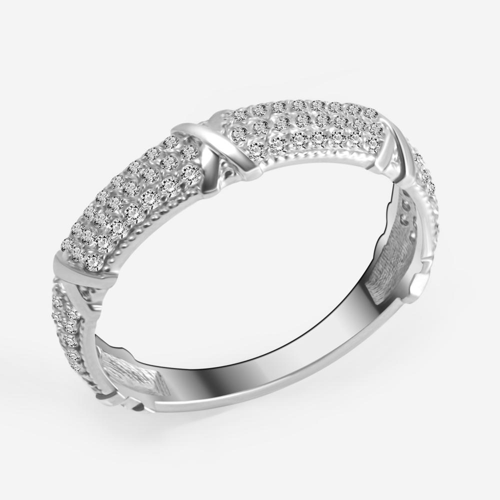 Серебряное кольцо с фианитами