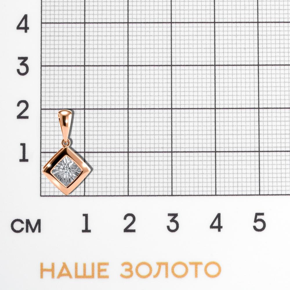 Золотая подвеска Григорьев даймонд из красного золота 585 пробы Э103-11-5737-11-00