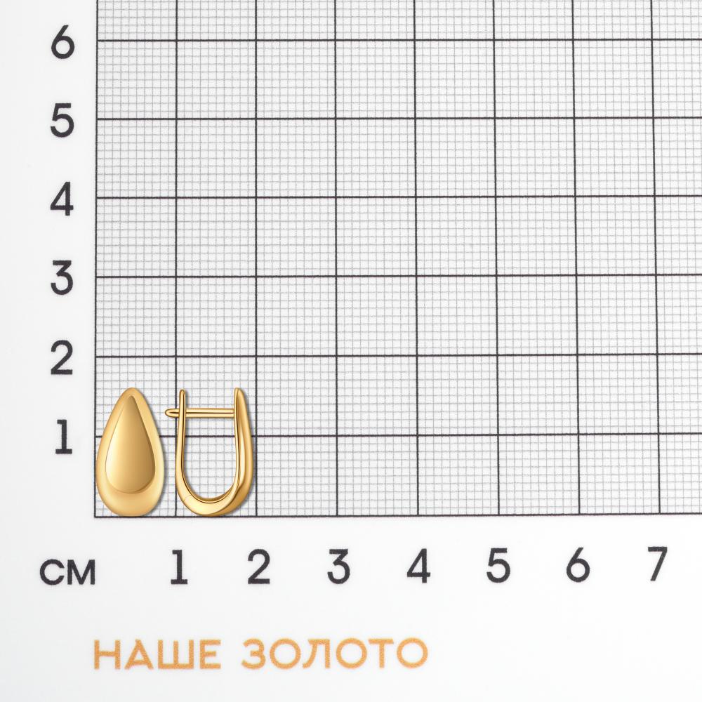 Золотые серьги Альтеза из красного золота 585 пробы А920307