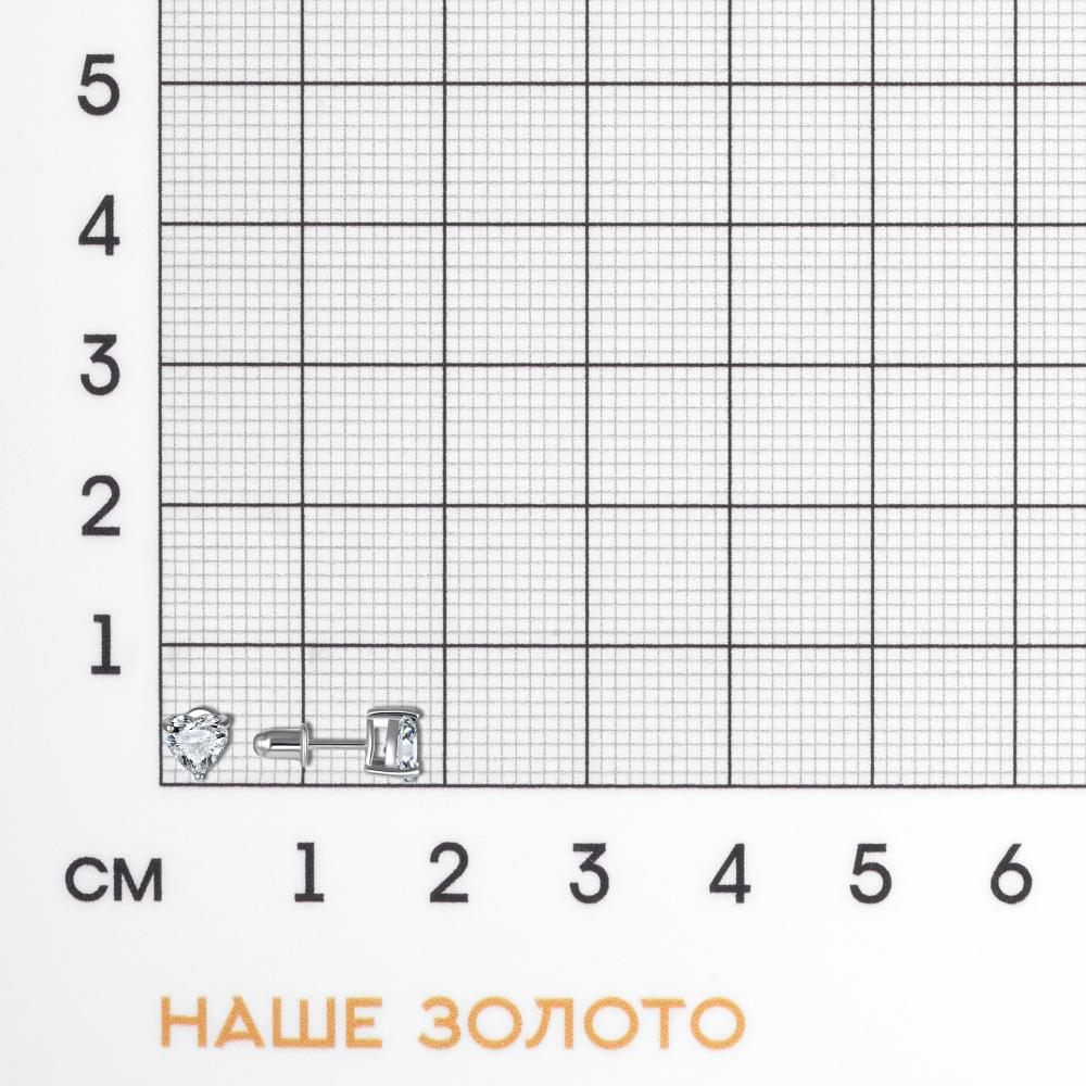 Серебряные серьги гвоздики Фиделис ФСКАС4369Е