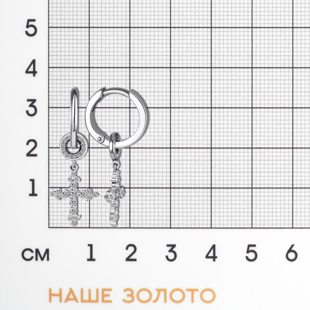 Серебряные серьги подвесные Ювелирные традиции ЮИС6349-7602