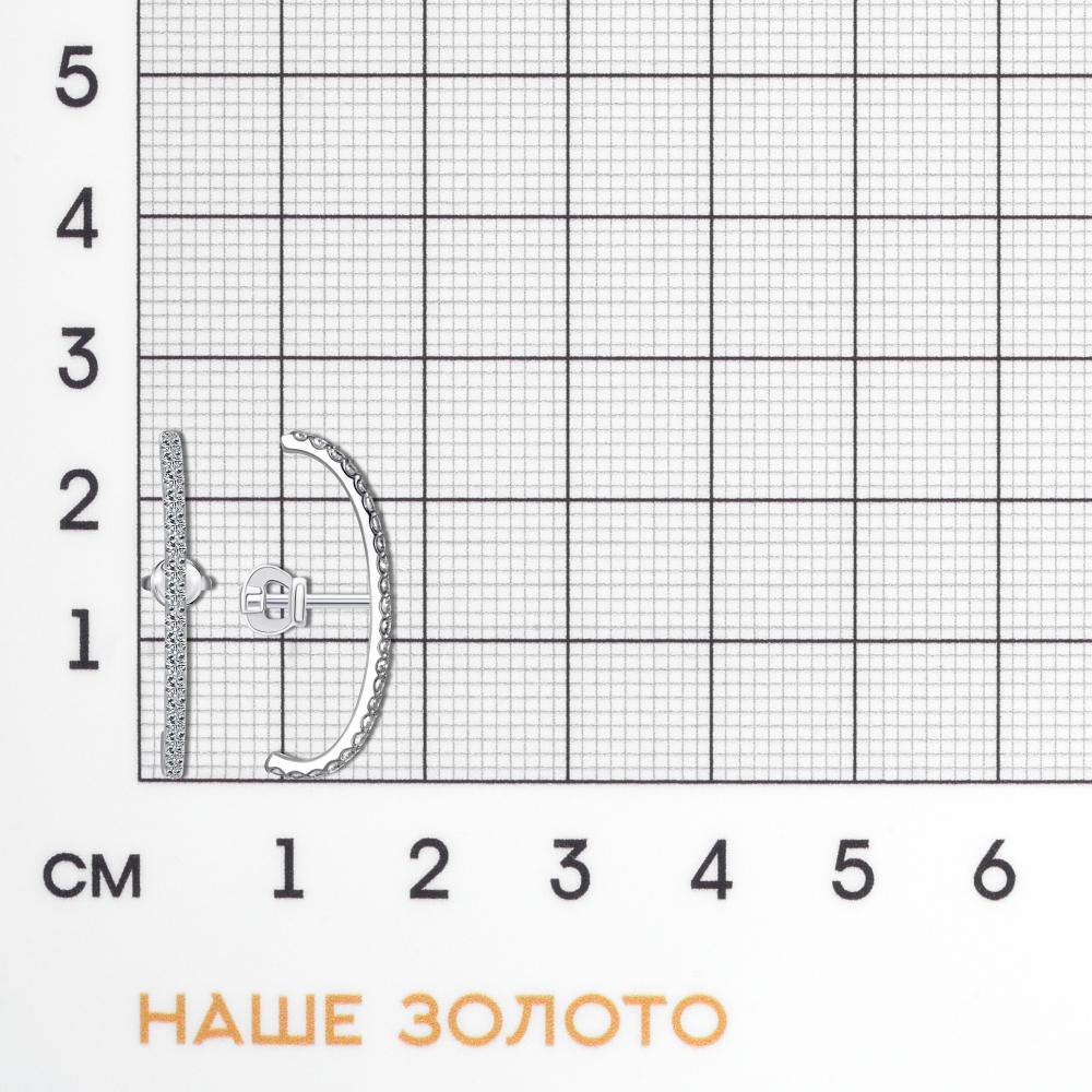 Серебряные серьги гвоздики Ювелирные традиции ЮИС6349-7265