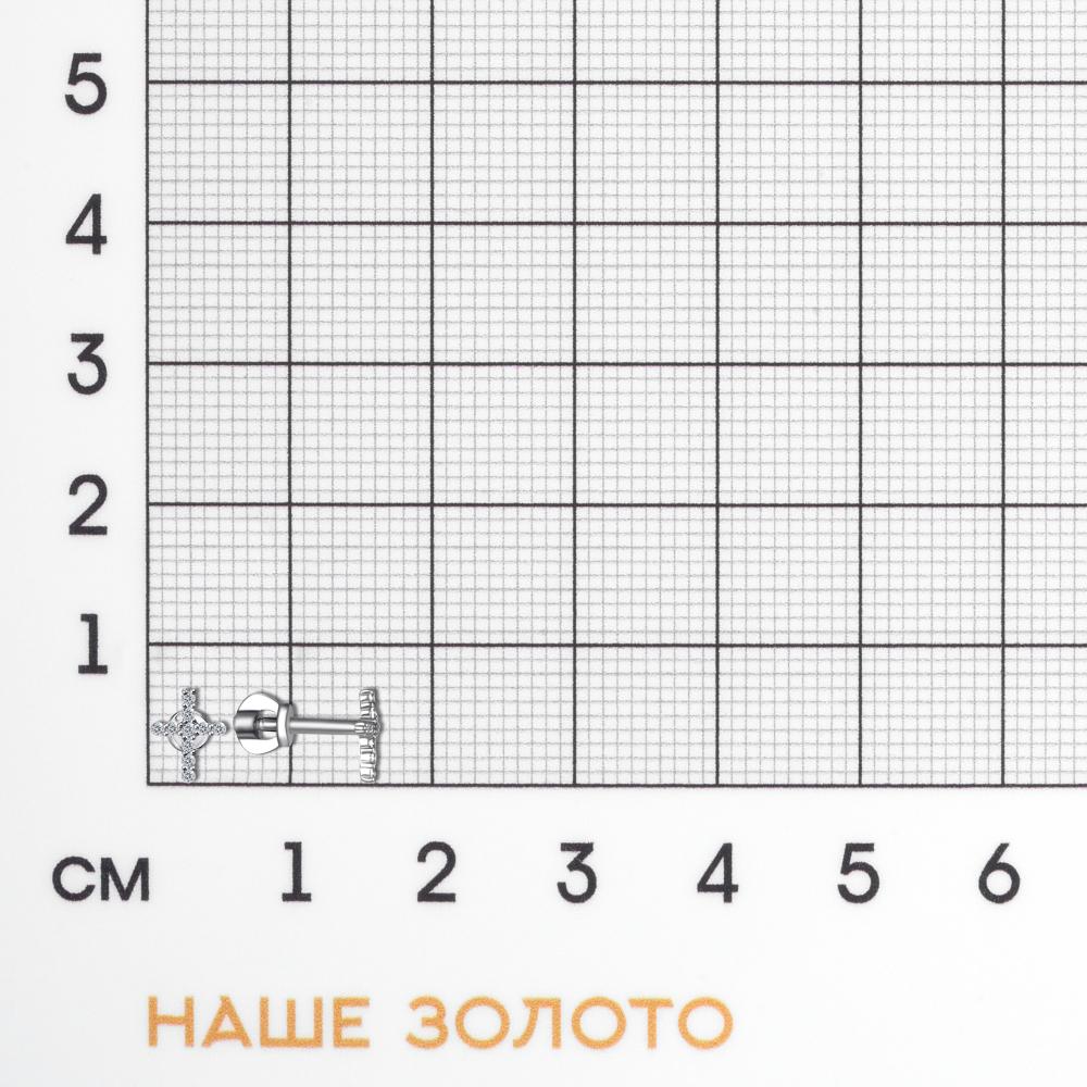 Серебряные серьги гвоздики Ювелирные традиции ЮИС6349-6792