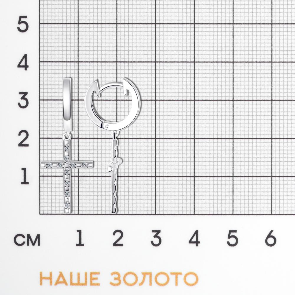 Серебряные серьги подвесные Ювелирные традиции ЮИС6349-6979