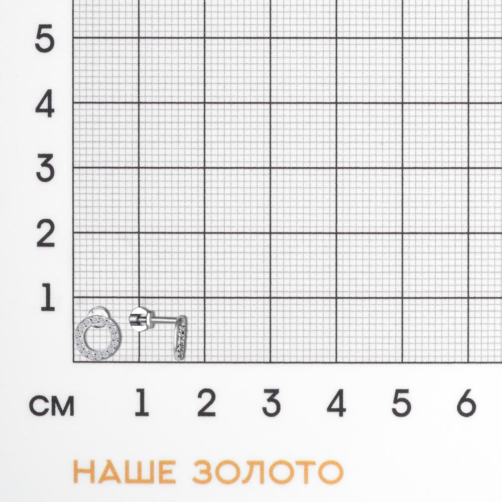Серебряные серьги гвоздики Ювелирные традиции ЮИС6349-6831
