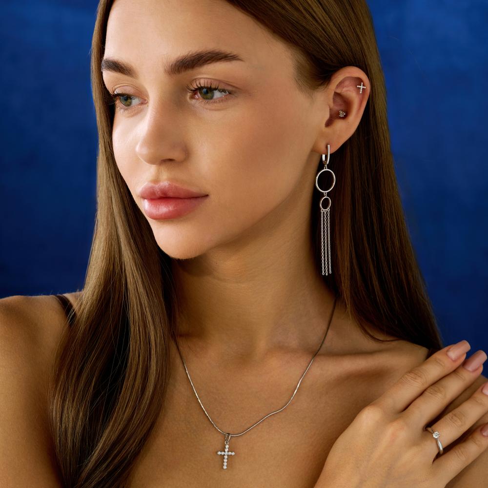 Серебряные серьги подвесные Арина 3А1044222-00000