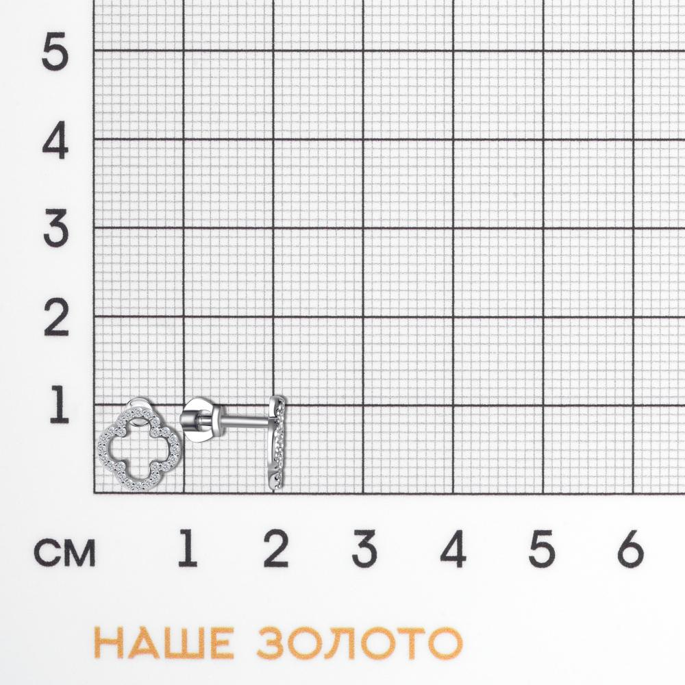 Серебряные серьги гвоздики Ювелирные традиции ЮИС6349-6830