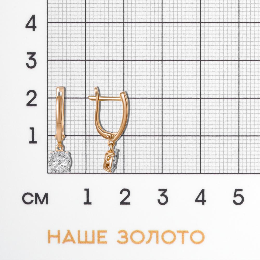 Золотые серьги подвесные New gold из красного золота 585 пробы НЮ097460_02_01_001_0001