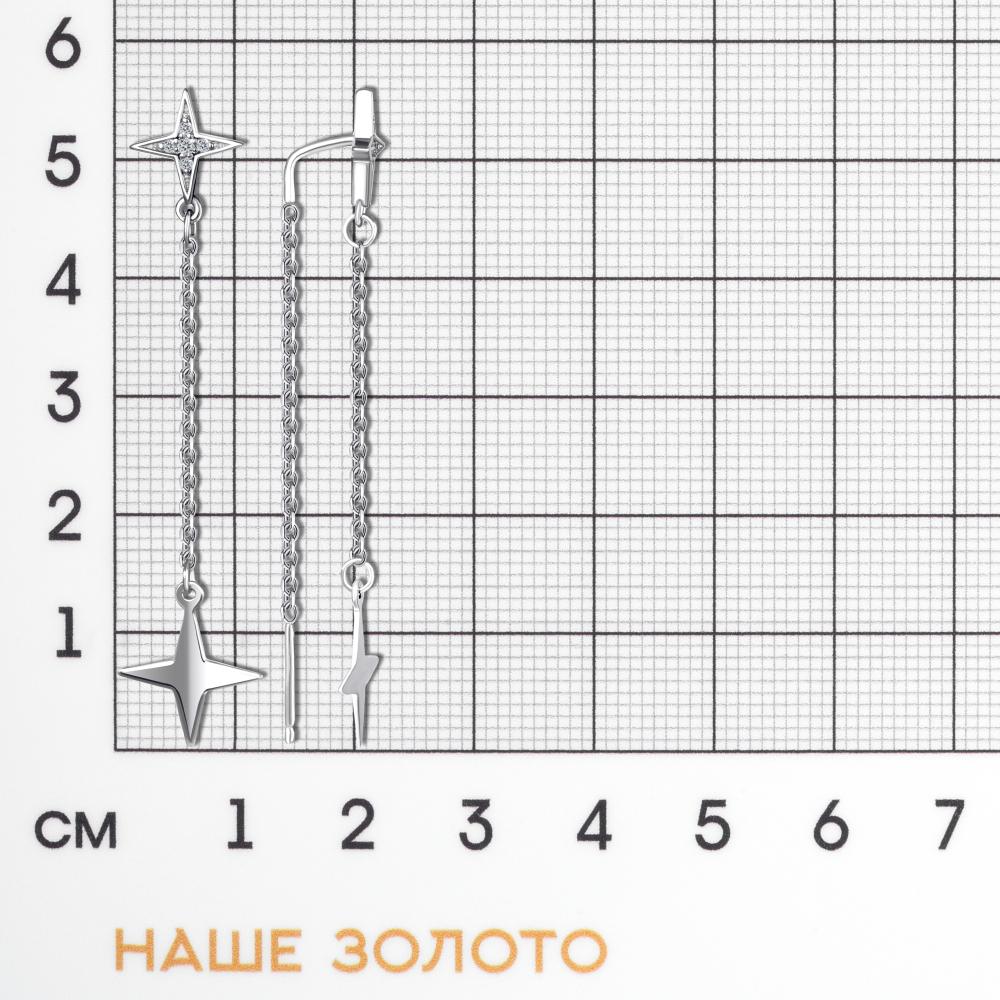 Серебряные серьги протяжки Золотые купола ЗК022184700775