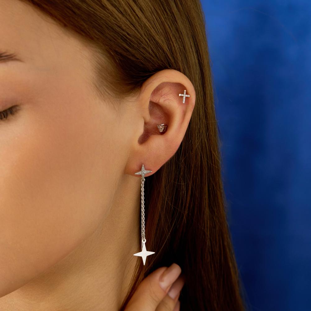 Серебряные серьги протяжки Золотые купола ЗК022184700775
