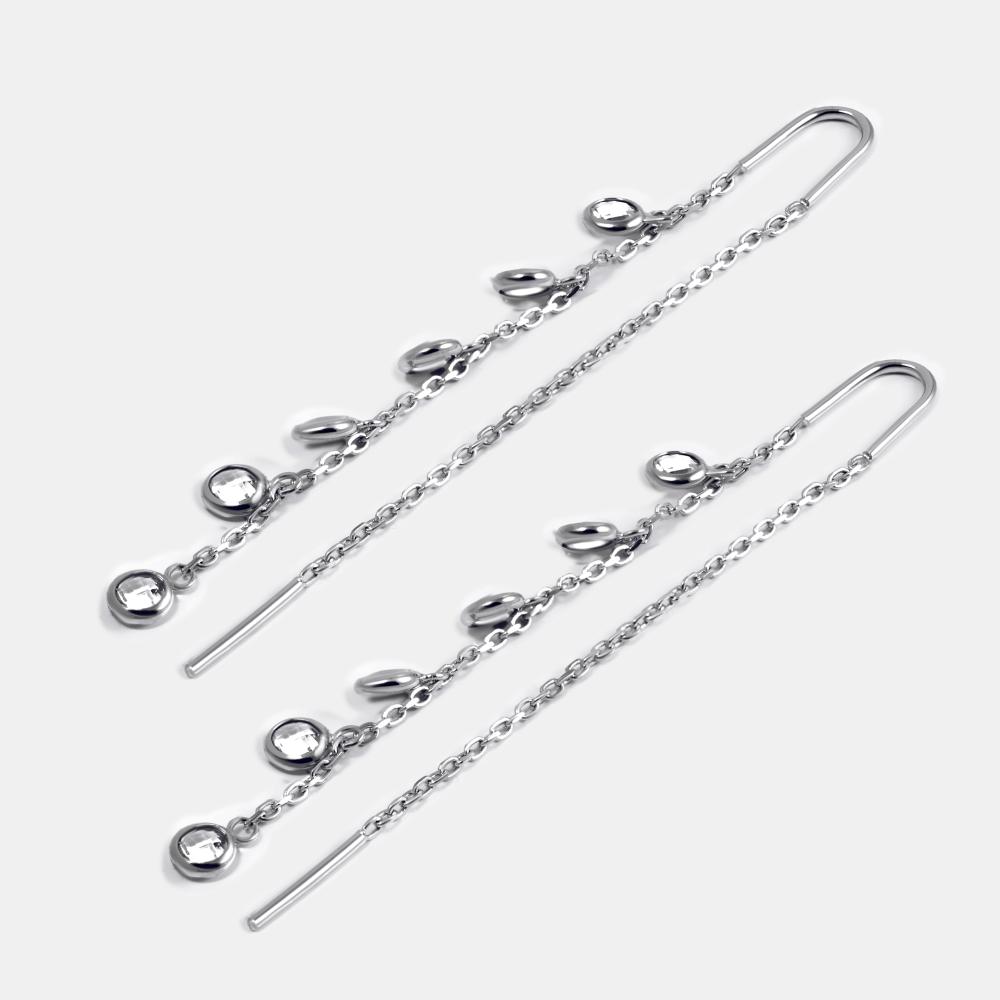 Серебряные серьги протяжки Золотые купола ЗК0211720-00775
