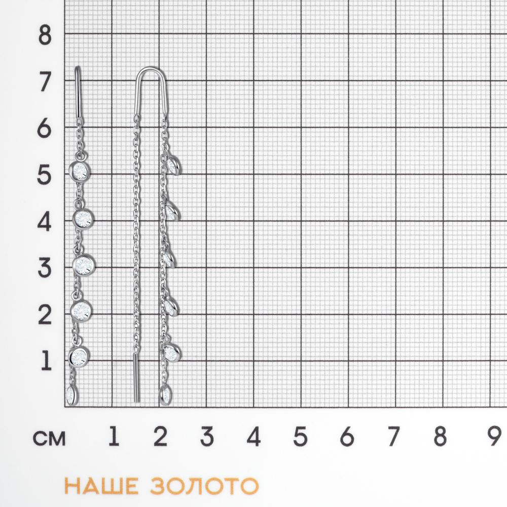 Серебряные серьги протяжки Золотые купола ЗК0211720-00775