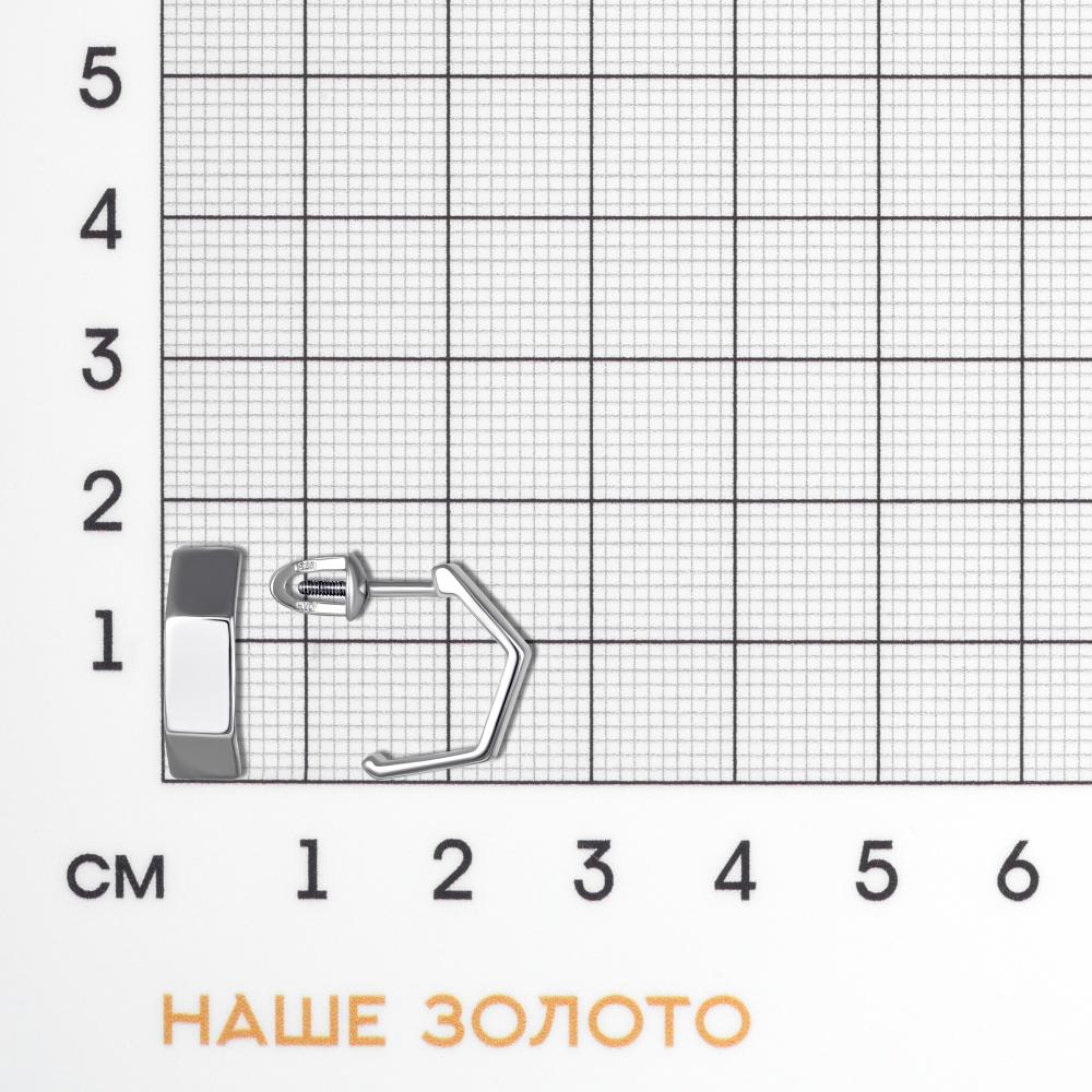 Серебряные серьги гвоздики  3А1045202-00000