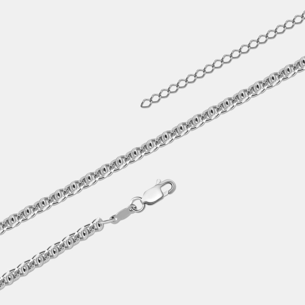 Серебряный браслет на ногу Krastsvetmet КЯНБ22-050Р-3 0.8