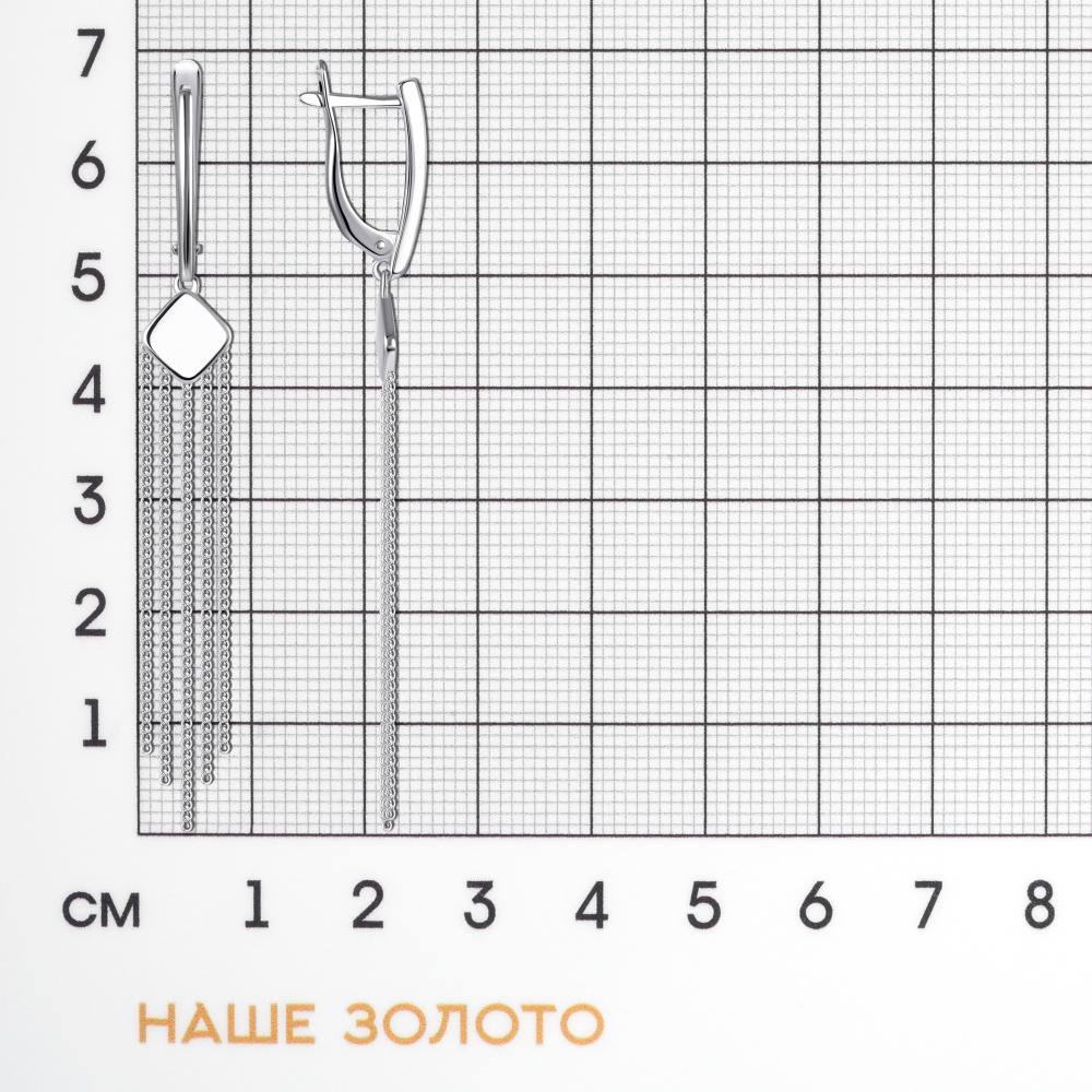 Серебряные серьги подвесные  ТБ14-72-0000-26780