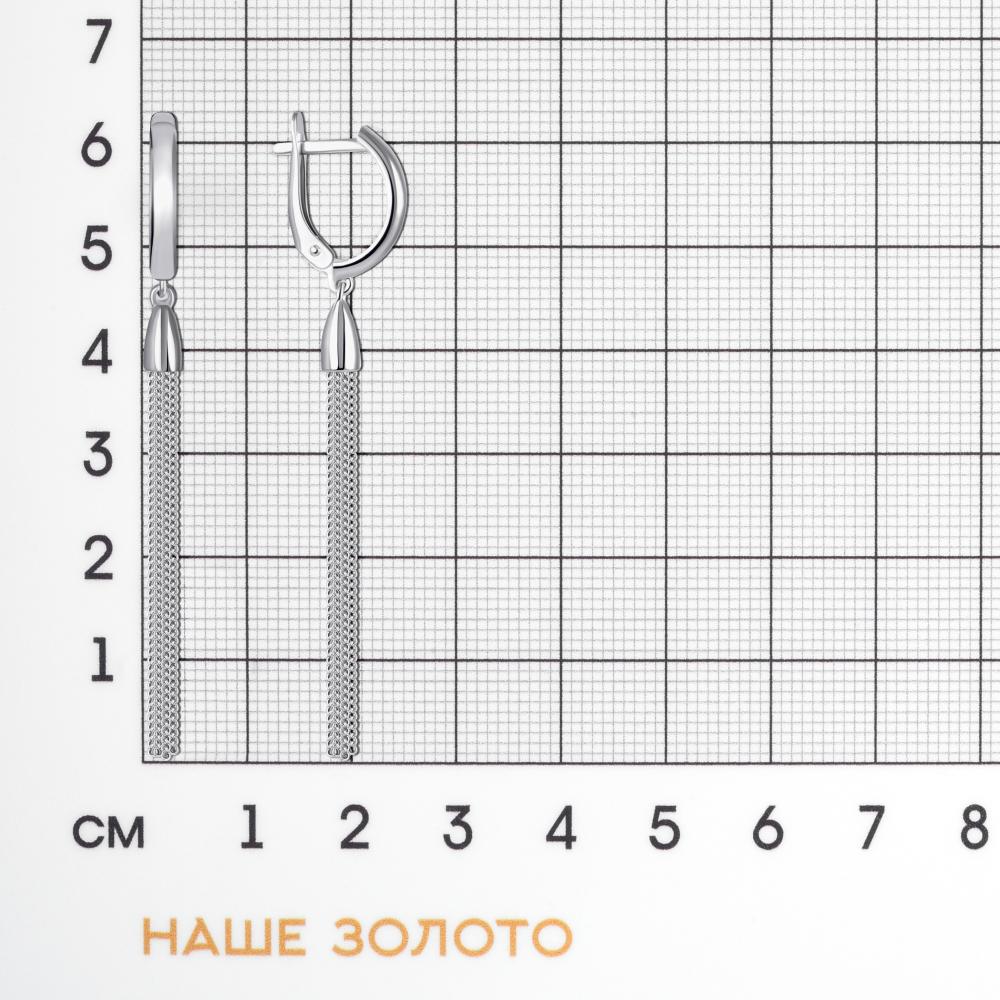 Серебряные серьги подвесные  ТБ14-72-0000-26347