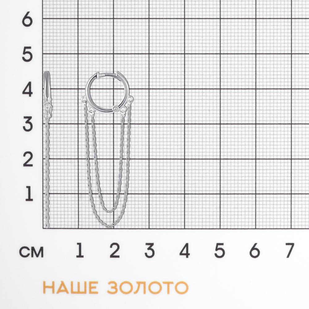 Серебряные серьги подвесные  ТБ11-72-0000-16001